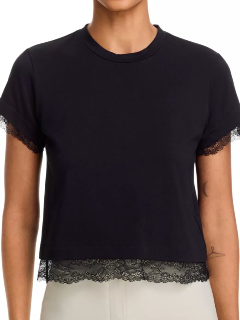 Nwt Generation Love Christella Lace Combo Top - Black Large